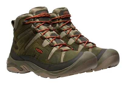 Încălțăminte outdoor pentru bărbați Keen Circadia Mid Wp Dark Olive/Potters Clay  US 10,5