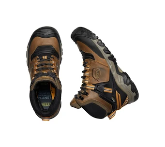 Încălțăminte outdoor pentru bărbați Keen Ridge Flex Mid Wp Bison/Golden Brown  US 9,5