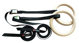 Inele de gimnastică Power System Gymnastické Kruhy Gymnastic Wooden Rings