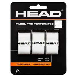 Înveliș superior Head Padel Pro Perforated 3 Pack White