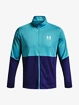 Jachetă pentru bărbați Under Armour  PIQUE TRACK JACKET-BLU