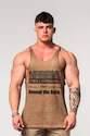 Maiou pentru bărbați Nebbia  Washed-off Oversized Stringer MAX OUT Light Brown