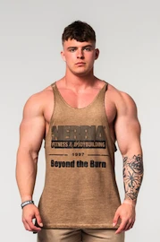 Maiou pentru bărbați Nebbia Washed-off Oversized Stringer MAX OUT Light Brown