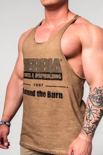 Maiou pentru bărbați Nebbia  Washed-off Oversized Stringer MAX OUT Light Brown