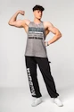 Maiou pentru bărbați Nebbia  Washed-off Oversized Stringer MAX OUT Light Grey