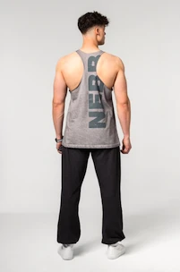 Maiou pentru bărbați Nebbia  Washed-off Oversized Stringer MAX OUT Light Grey L