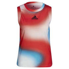 Maiou pentru femei adidas Melbourne Printed Match Tank White/Red/Blue