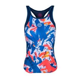 Maiou pentru femei BIDI BADU Aluna Tech Tank Dark Blue/Neon Red