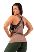 Maiou pentru femei Nebbia  Sleeveless Loose Cross Back Tank Top "Feeling Good" Brown