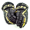 Mănuși de hochei CCM  FT6 Pro Black/Sunflower Senior