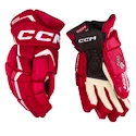 Mănuși de hochei CCM  FT6 Pro Red/White Junior 11 inci