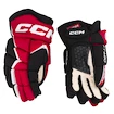 Mănuși de hochei CCM  FT680 Black/Red/White Senior 15 inci