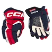 Mănuși de hochei CCM  FT680 Navy/Red/White Junior 11 inci