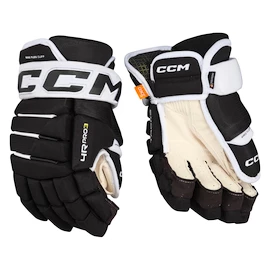 Mănuși de hochei CCM Tacks 4 ROLL PRO 3 Black/White Senior