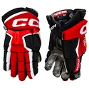 Mănuși de hochei CCM Tacks AS-V PRO Black/Red/White Senior 15 inci