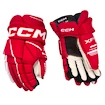 Mănuși de hochei CCM Tacks XF 80 Red/White Junior