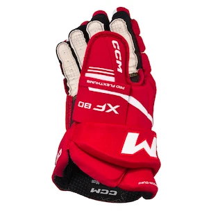 Mănuși de hochei CCM Tacks XF 80 Red/White Junior