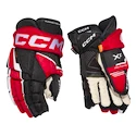 Mănuși de hochei CCM Tacks XF Black/Red/White Senior