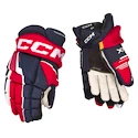 Mănuși de hochei CCM Tacks XF Navy/Red/White Junior 12 inci