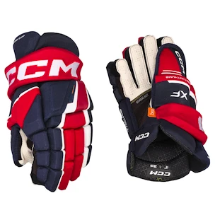 Mănuși de hochei CCM Tacks XF Navy/Red/White Junior 12 inci