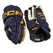 Mănuși de hochei CCM Tacks XF Navy/Sunflower Junior