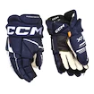 Mănuși de hochei CCM Tacks XF Navy/White Junior