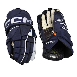 Mănuși de hochei CCM Tacks XF Navy/White Junior