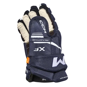 Mănuși de hochei CCM Tacks XF Navy/White Junior