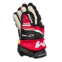 Mănuși de hochei CCM Tacks XF PRO Black/Red/White Junior