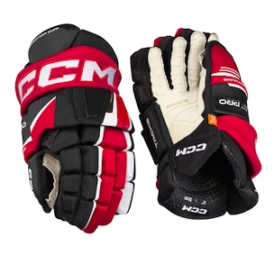 Mănuși de hochei CCM Tacks XF PRO Black/Red/White Junior 11 inci