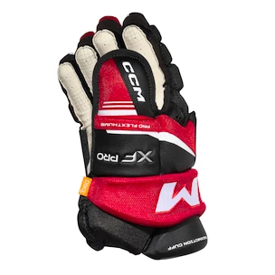 Mănuși de hochei CCM Tacks XF PRO Black/Red/White Junior 11 inci