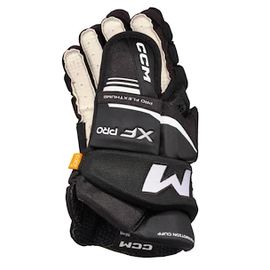 Mănuși de hochei CCM Tacks XF PRO Black/White Junior 11 inci