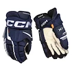 Mănuși de hochei CCM Tacks XF PRO Navy/White Junior 12 inci