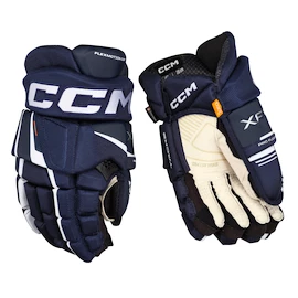 Mănuși de hochei CCM Tacks XF PRO Navy/White Junior