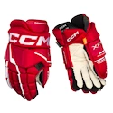 Mănuși de hochei CCM Tacks XF PRO Red/White Junior 11 inci