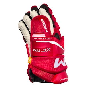 Mănuși de hochei CCM Tacks XF PRO Red/White Junior 11 inci