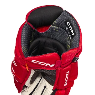 Mănuși de hochei CCM Tacks XF Red/White Junior