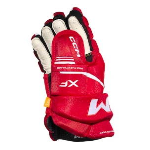 Mănuși de hochei CCM Tacks XF Red/White Senior