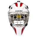 Mască de hochei pe gheață pentru portar CCM Axis F5 CCE White/Red Youth