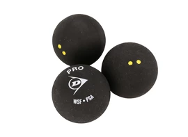 Minge de squash Dunlop Pro (3 Pack)