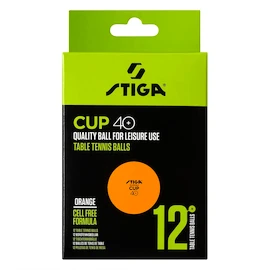 Mingi Stiga Cup 40+ ABS Orange 12 Pack