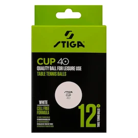 Mingi Stiga Cup 40+ ABS White 12 Pack