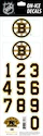 Numere pentru cască Sportstape  ALL IN ONE HELMET DECALS - BOSTON BRUINS