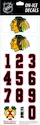 Numere pentru cască Sportstape  ALL IN ONE HELMET DECALS - CHICAGO BLACKHAWKS