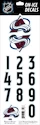 Numere pentru cască Sportstape  ALL IN ONE HELMET DECALS - COLORADO AVALANCHE