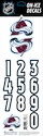 Numere pentru cască Sportstape  ALL IN ONE HELMET DECALS - COLORADO AVALANCHE - DARK HELMET