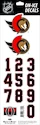 Numere pentru cască Sportstape  ALL IN ONE HELMET DECALS - OTTAWA SENATORS