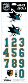 Numere pentru cască Sportstape ALL IN ONE HELMET DECALS - SAN JOSE SHARKS