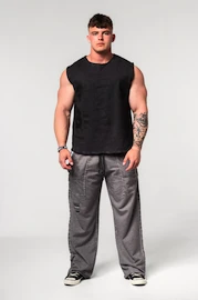 Pantaloni de trening pentru bărbați Nebbia Washed-off Gym Sweatpants NO SHORTCUTS Light Grey