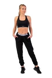 Pantaloni de trening pentru femei Nebbia Iconic Mid-Waist Sweatpants 408 black